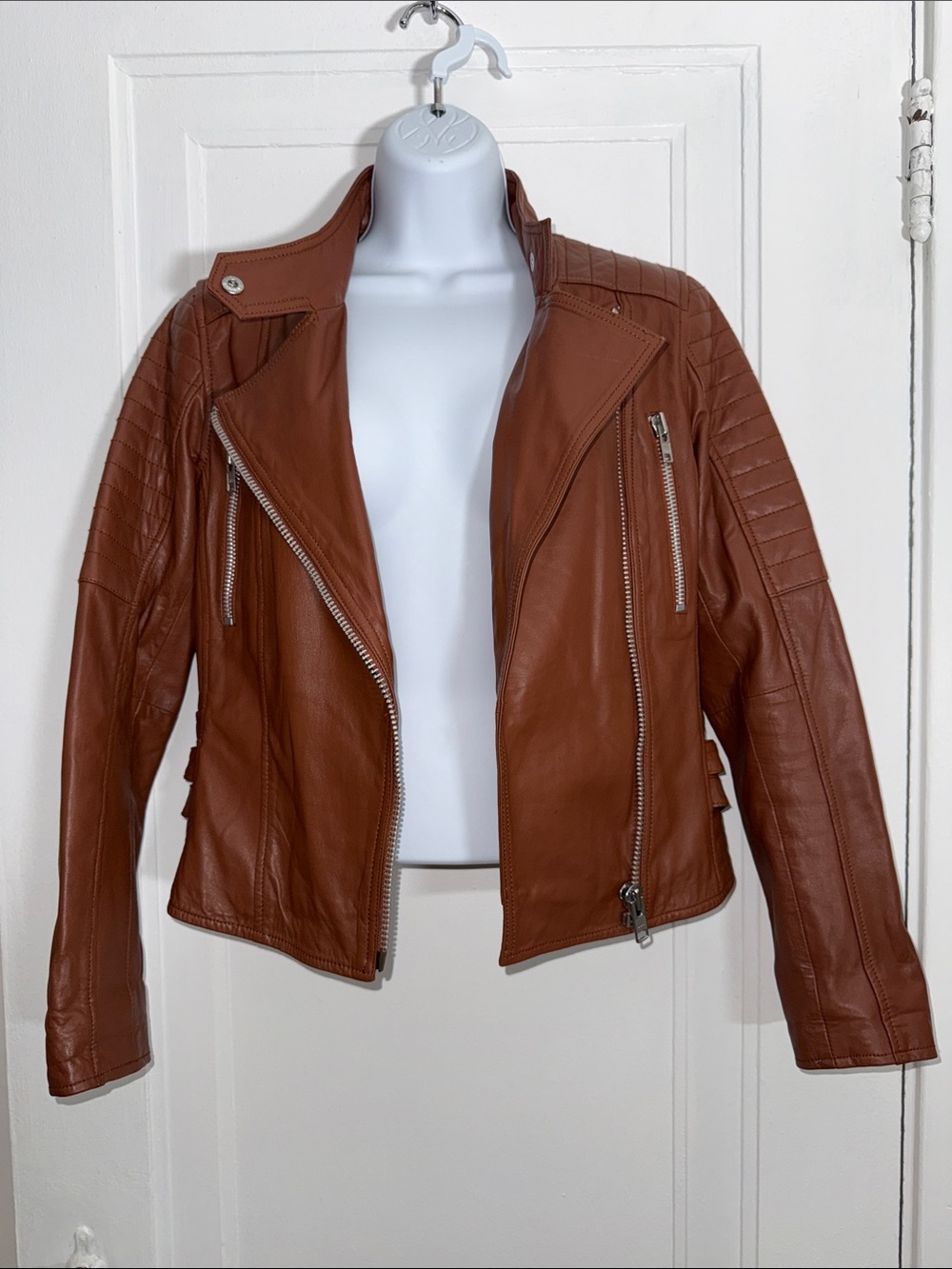 Barneys Originals Real Leather Moto Jacket